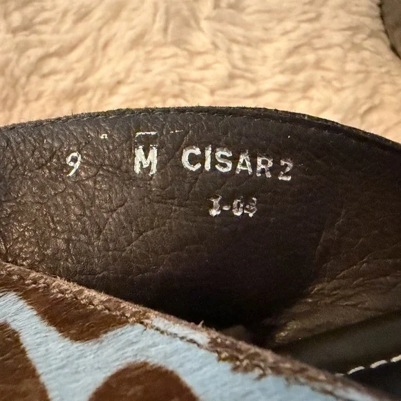 NIB Donald J. Pliner | Giraffe Hair Calf Wedge Sandals | Style CISAR2-H9 | Sz 9 - Picture 5 of 9